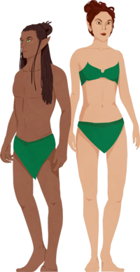 A pair of elves, one male and one female