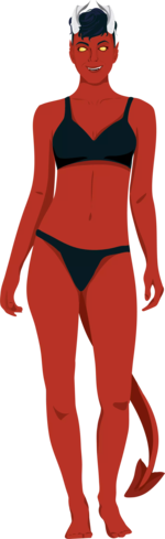 A fiendling female
